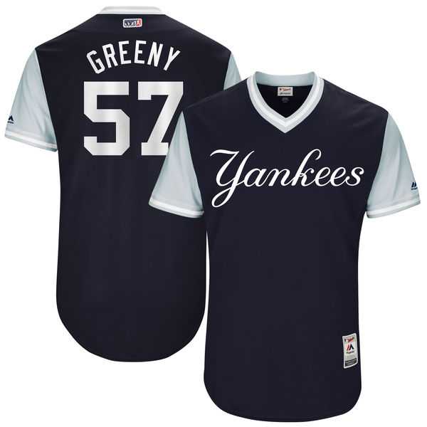 Men's New York Yankees #57 Chad Green Greeny Majestic Navy 2017 Little League World Series Players Weekend Jersey Men's New York Yankees #57 Chad Green Greeny Majestic Navy 2017 Little League World Series Players Weekend Jersey