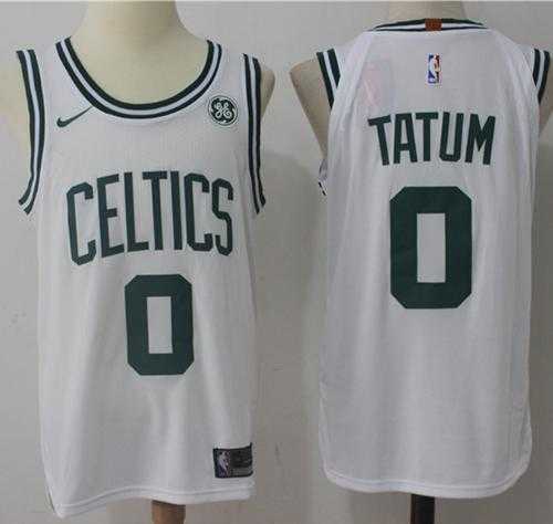 Men's Nike Boston Celtics #0 Jayson Tatum White NBA Swingman Association Edition Jersey