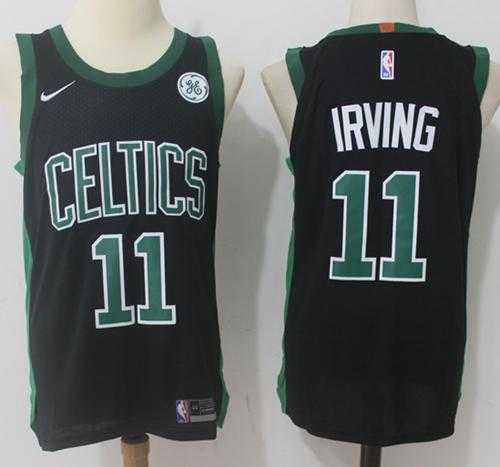 Men's Nike Boston Celtics #11 Kyrie Irving Black Stitched NBA Swingman Jersey