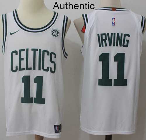 Men's Nike Boston Celtics #11 Kyrie Irving White NBA Authentic Association Edition Jersey