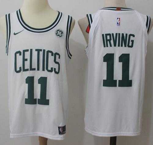 Men's Nike Boston Celtics #11 Kyrie Irving White NBA Swingman Association Edition Jersey