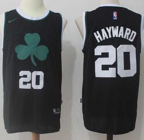 Men's Nike Boston Celtics #20 Gordon Hayward Black Fashion NBA Swingman Jersey