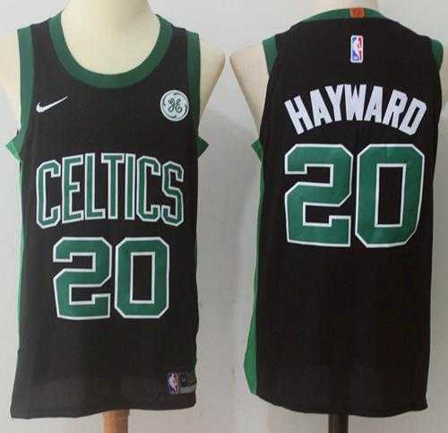 Men's Nike Boston Celtics #20 Gordon Hayward Black Stitched NBA Swingman Jersey