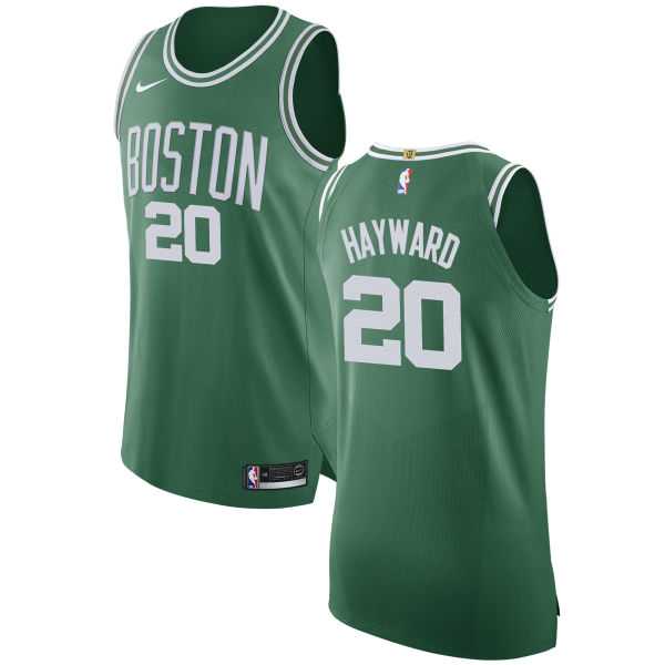 Men's Nike Boston Celtics #20 Gordon Hayward Green NBA Authentic Icon Edition Jersey