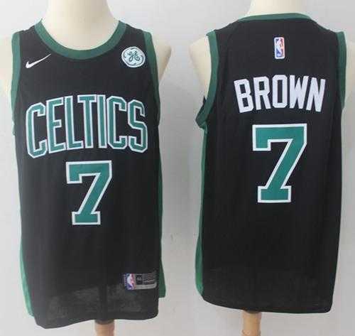 Men's Nike Boston Celtics #7 Jaylen Brown Black NBA Swingman Statement Edition Jersey