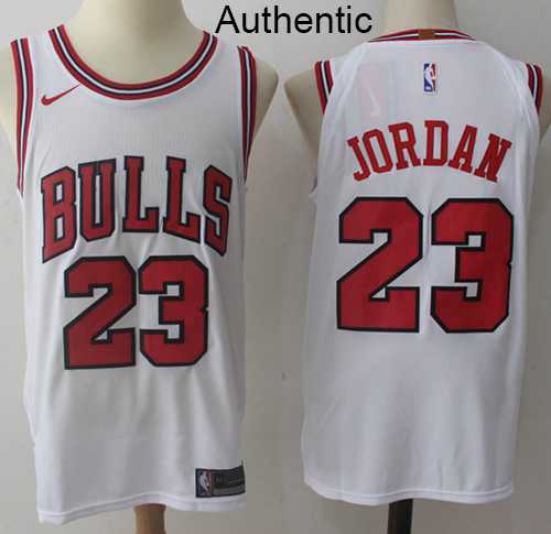 Men's Nike Chicago Bulls #23 Michael Jordan White NBA Authentic Association Edition Jersey