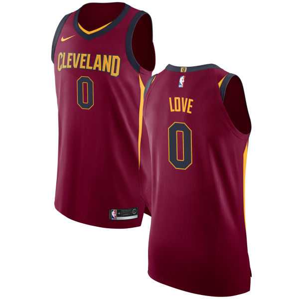 Men's Nike Cleveland Cavaliers #0 Kevin Love Red NBA Authentic Icon Edition Jersey