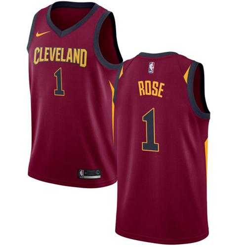 Men's Nike Cleveland Cavaliers #1 Derrick Rose Red NBA Swingman Icon Edition Jersey