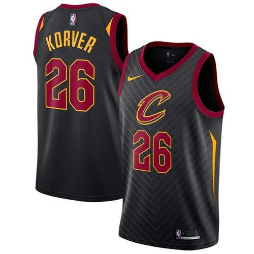 Men's Nike Cleveland Cavaliers #26 Kyle Korver Black NBA Swingman Statement Edition Jersey