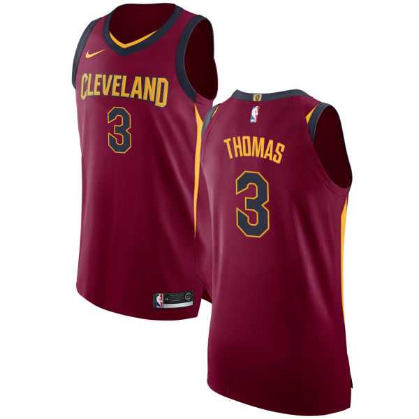 Men's Nike Cleveland Cavaliers #3 Isaiah Thomas Red NBA Authentic Icon Edition Jersey