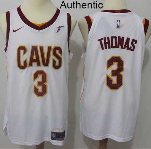 Men's Nike Cleveland Cavaliers #3 Isaiah Thomas White NBA Authentic Association Edition Jersey
