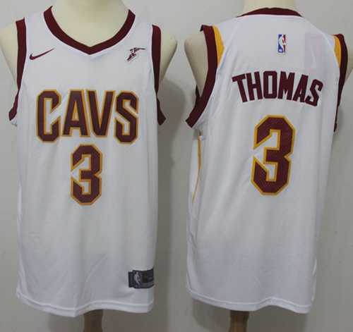 Men's Nike Cleveland Cavaliers #3 Isaiah Thomas White NBA Swingman Association Edition Jersey