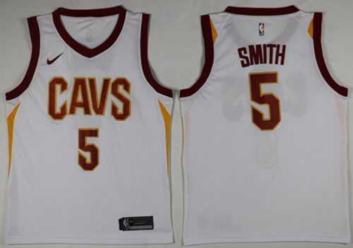 Men's Nike Cleveland Cavaliers #5 J.R. Smith White Association Edition NBA Swingman Jersey
