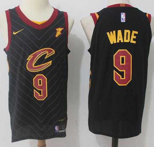 Men's Nike Cleveland Cavaliers #9 Dwyane Wade Black NBA Swingman Statement Edition Jersey
