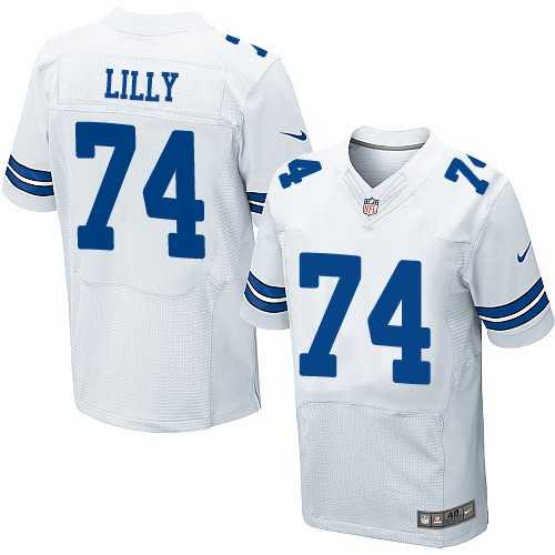 Men's Nike Dallas Cowboys #74 Bob Lilly Elite White NFL