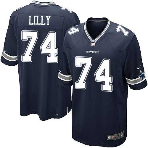 Men's Nike Dallas Cowboys #74 Bob Lilly Game Navy Blue Team Color NFL