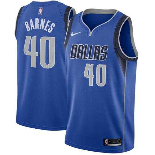 Men's Nike Dallas Mavericks #40 Harrison Barnes Royal NBA Swingman Icon Edition Jersey