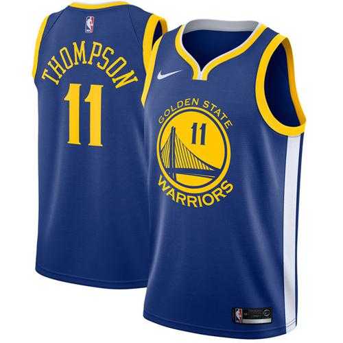 Men's Nike Golden State Warriors #11 Klay Thompson Blue NBA Swingman Icon Edition Jersey