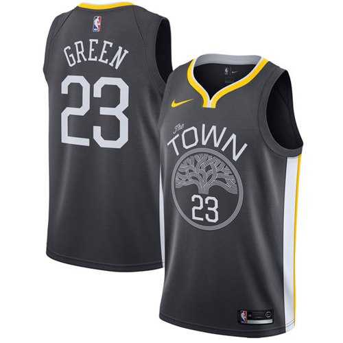 Men's Nike Golden State Warriors #23 Draymond Green Black NBA Swingman Statement Edition Jersey