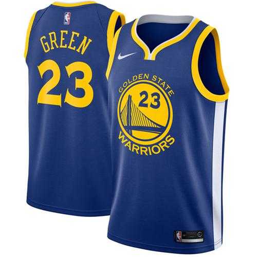Men's Nike Golden State Warriors #23 Draymond Green Blue NBA Swingman Icon Edition Jersey