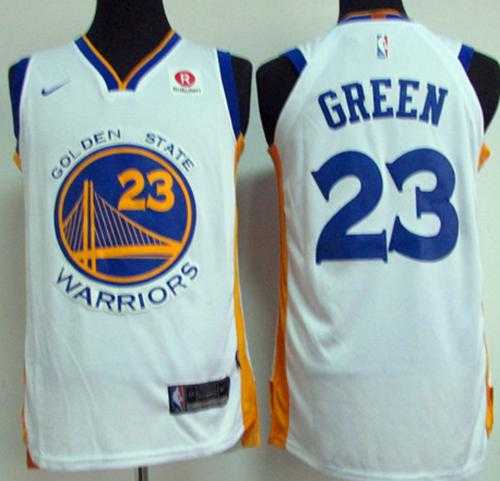Men's Nike Golden State Warriors #23 Draymond Green White Stitched NBA Swingman Jersey
