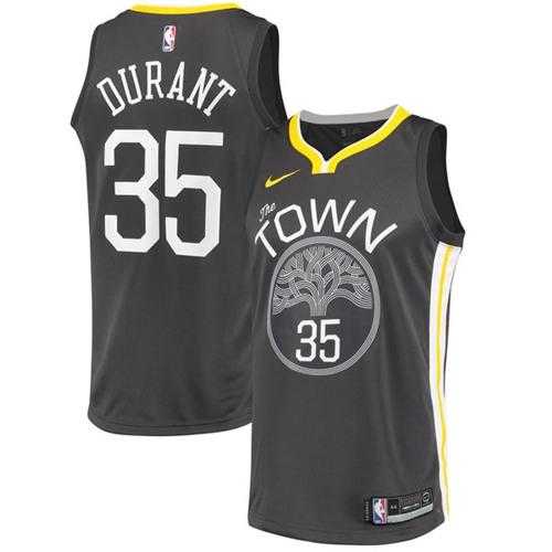 Men's Nike Golden State Warriors #35 Kevin Durant Black NBA Swingman Statement Edition Jersey