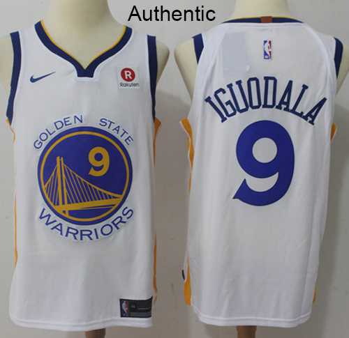 Men's Nike Golden State Warriors #9 Andre Iguodala White NBA Authentic Association Edition Jersey