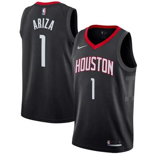 Men's Nike Houston Rockets #1 Trevor Ariza Black NBA Swingman Statement Edition Jersey