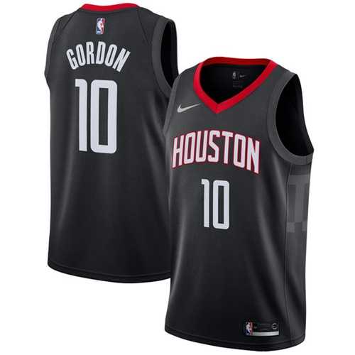 Men's Nike Houston Rockets #10 Eric Gordon Black NBA Swingman Statement Edition Jersey
