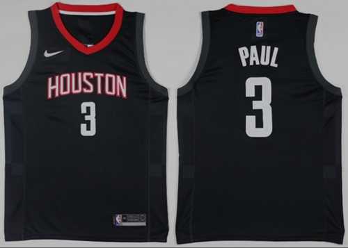 Men's Nike Houston Rockets #3 Chris Paul Black NBA Swingman Statement Edition Jersey