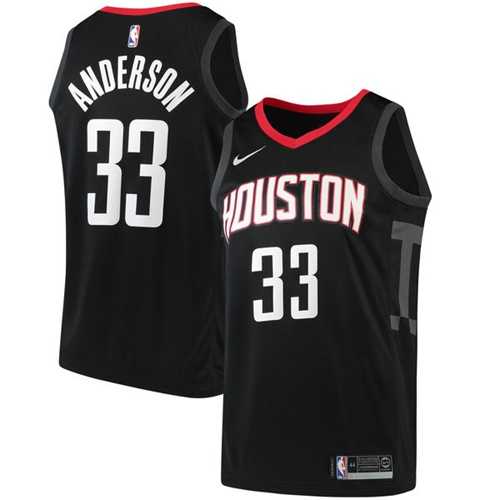 Men's Nike Houston Rockets #33 Ryan Anderson Black NBA Swingman Statement Edition Jersey