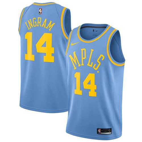 Men's Nike Los Angeles Lakers #14 Brandon Ingram Royal Blue NBA Swingman Hardwood Classics Jersey