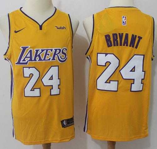 Men's Nike Los Angeles Lakers #24 Kobe Bryant Gold NBA Swingman Icon Edition Jersey