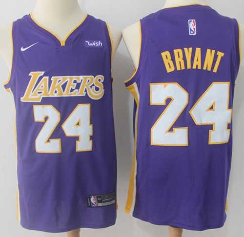 Men's Nike Los Angeles Lakers #24 Kobe Bryant Purple NBA Swingman Statement Edition Jersey