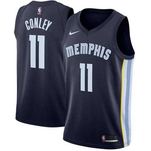 Men's Nike Memphis Grizzlies #11 Mike Conley Navy Blue NBA Swingman Icon Edition Jersey