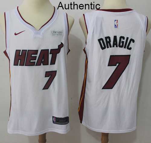 Men's Nike Miami Heat #7 Goran Dragic White NBA Authentic Association Edition Jersey