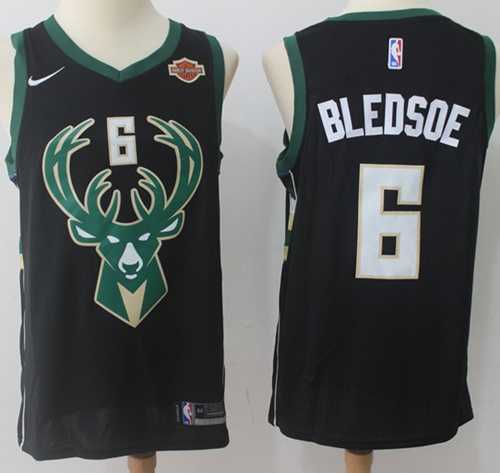 Men's Nike Milwaukee Bucks #6 Eric Bledsoe Black NBA Swingman Statement Edition Jersey