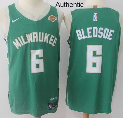 Men's Nike Milwaukee Bucks #6 Eric Bledsoe Green NBA Authentic Icon Edition Jersey