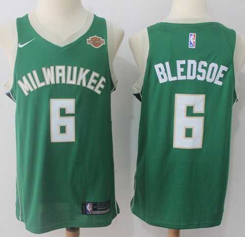 Men's Nike Milwaukee Bucks #6 Eric Bledsoe Green NBA Swingman Icon Edition Jersey