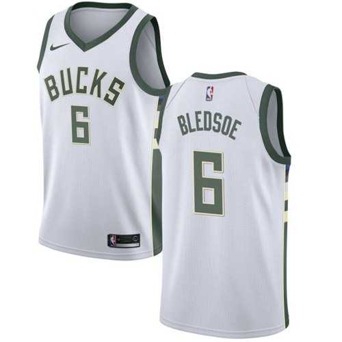 Men's Nike Milwaukee Bucks #6 Eric Bledsoe White NBA Swingman Association Edition Jersey