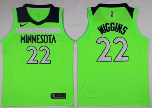 Men's Nike Minnesota Timberwolves #22 Andrew Wiggins Green NBA Swingman Jersey