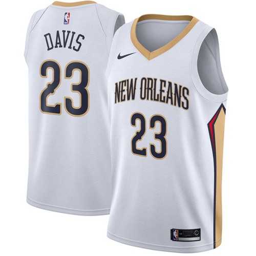 Men's Nike New Orleans Pelicans #23 Anthony Davis White NBA Swingman Association Edition Jersey