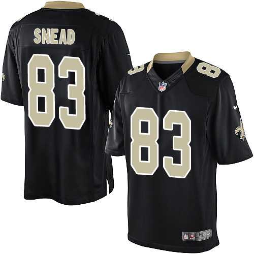 Men's Nike New Orleans Saints #83 Willie Snead Limited Black Team Color Nike NFL