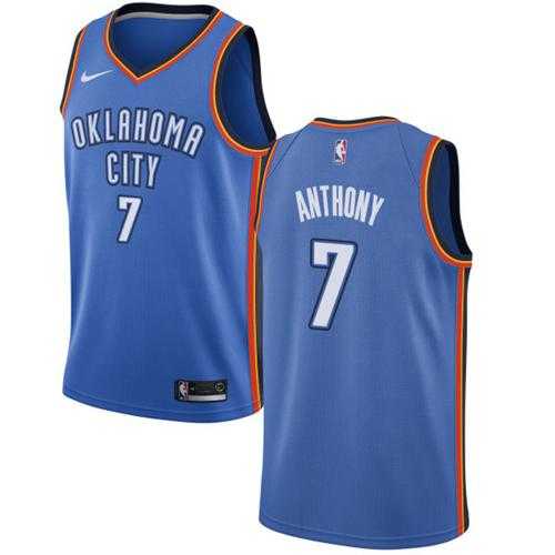 Men's Nike Oklahoma City Thunder #7 Carmelo Anthony Blue Stitched NBA Swingman Jersey