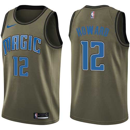 Men's Nike Orlando Magic #12 Dwight Howard Green Salute to Service NBA Swingman Jersey