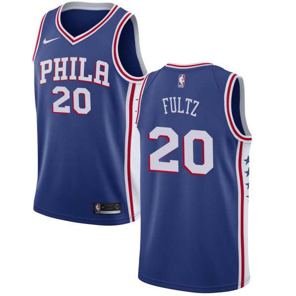 Men's Nike Philadelphia 76ers #20 Markelle Fultz Blue NBA Swingman Icon Edition Jersey
