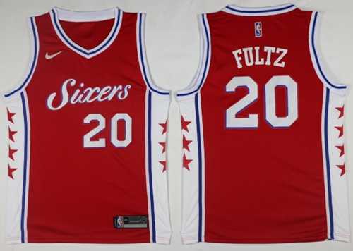 Men's Nike Philadelphia 76ers #20 Markelle Fultz Red NBA Swingman Jersey