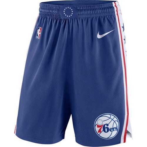 Men's Nike Philadelphia 76ers Blue Icon Swingman Basketball Shorts