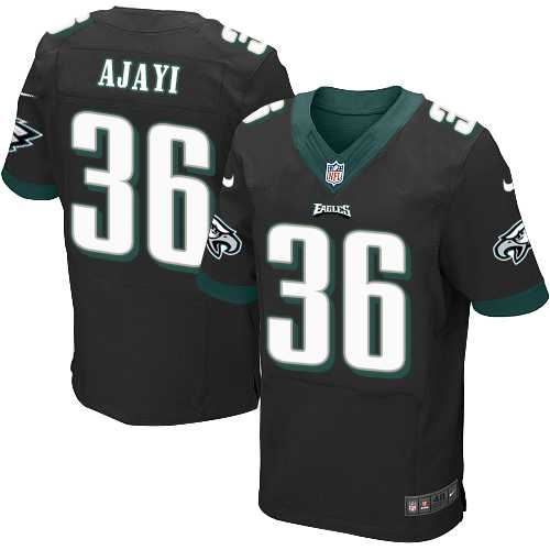 Men's Nike Philadelphia Eagles #36 Jay Ajayi Black Alternate Stitched NFL New Elite Jersey