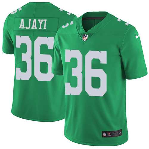 Men's Nike Philadelphia Eagles #36 Jay Ajayi Green Stitched NFL Limited Rush Jersey